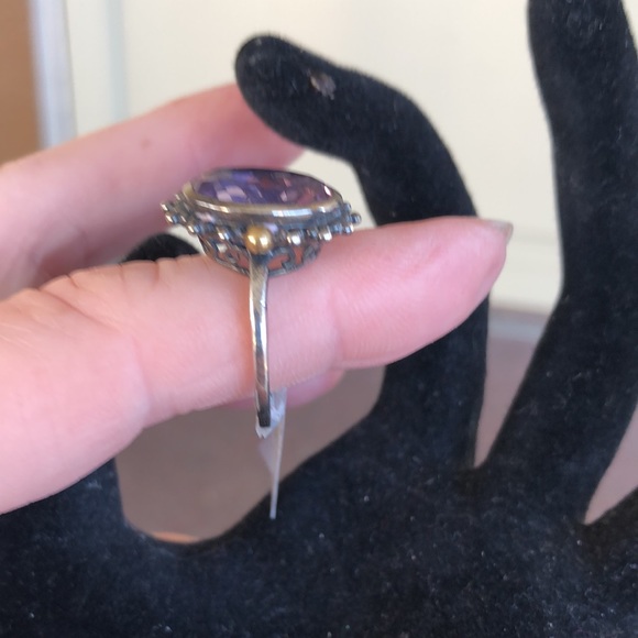 NWT Stunning Amethyst & 925 Sterling Silver Ring 💍 Size 8 - Picture 11 of 17